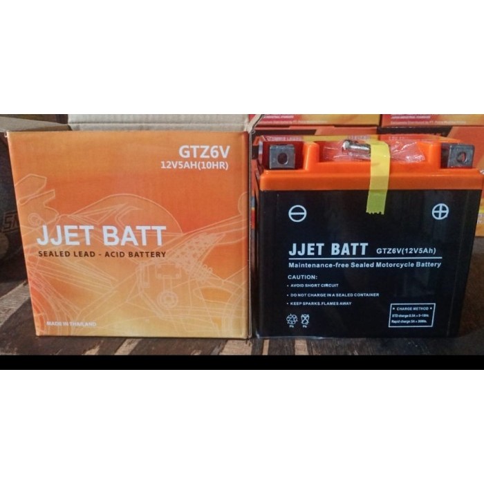 Aki/Accu JJET BATT GTZ6V untuk motor Vario, PCX, CBR