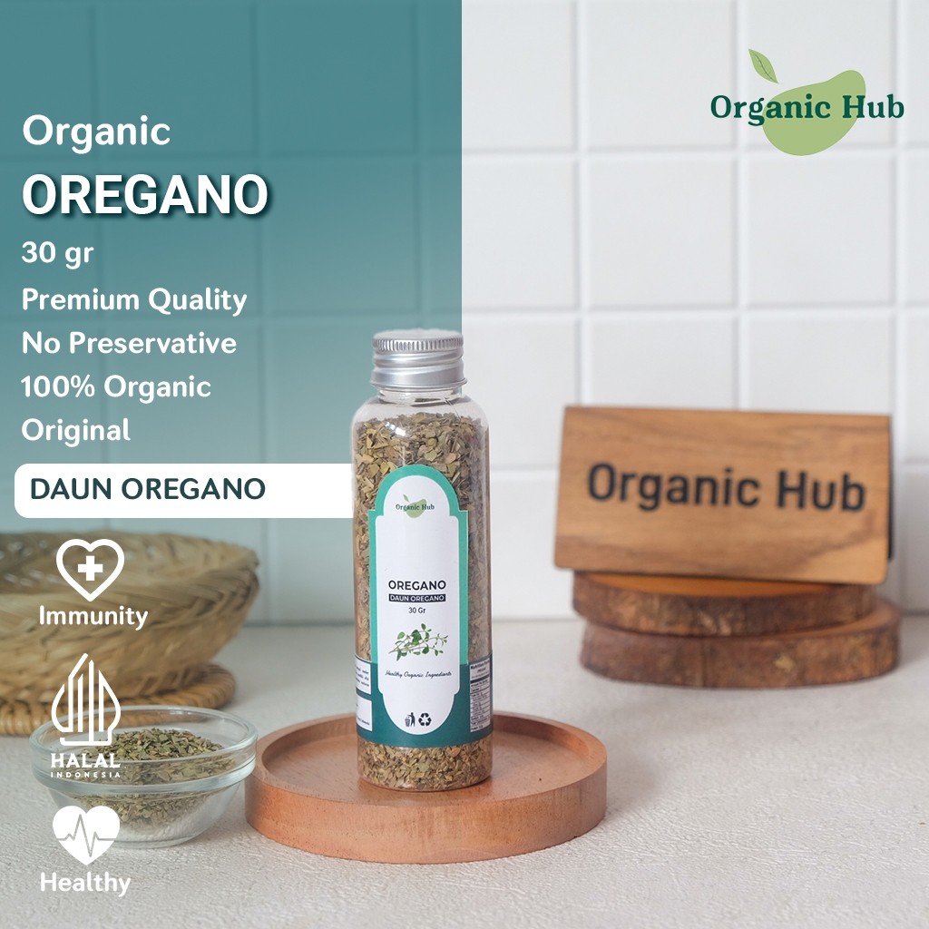 

Organic Hub Oregano Kering Bumbu Dapur Daun Origano Bubuk Premium Quality 100% Rempah 30 gr