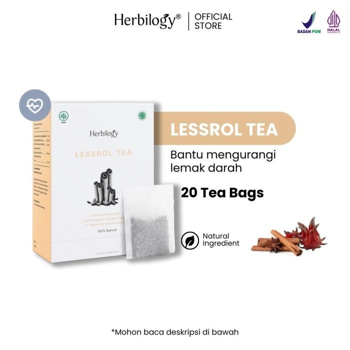 

Herbilogy Lessrol Tea - Kolesterol 20 Kantong Teh