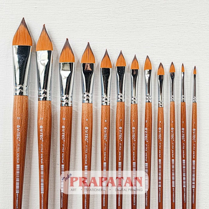 

Kuas Lukis V-TEC VT175S Oval Wash | V-TEC Paint Brush Oval Wash - 11
