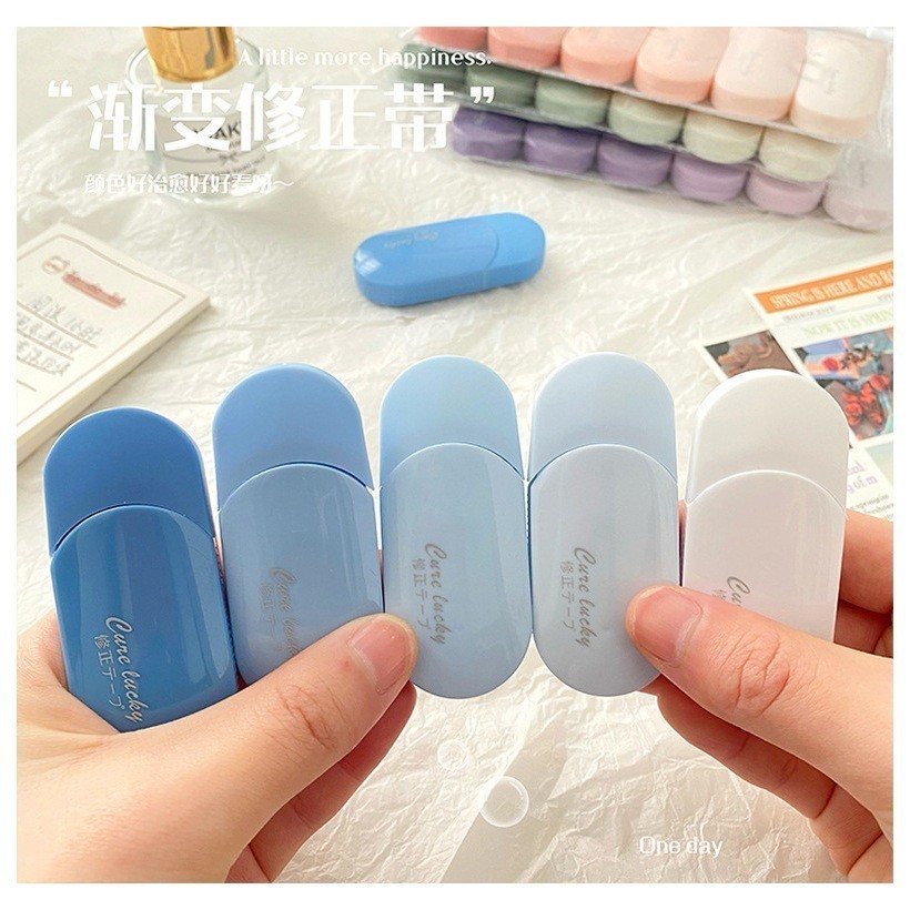 

Ay00! (6 Pcs) Pita Mini Warna Warni Color Berkualitas / Correction Tape / Tip Ex Kertas / Pita