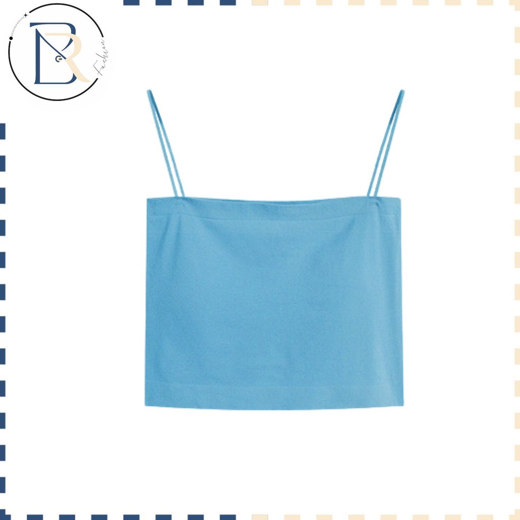 Bra Girl Fashion ● Tanktop Bra With Cup TankTop Basic Wanita Square Spaghetti Crop Top