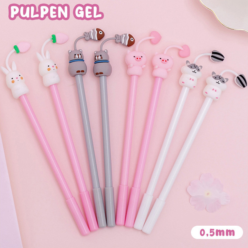 

Alia - Pulpen Gel Kartun Hamster Kelinci Kucing Lucu Alat Tulis Sekolah Bolpen Anak Tinta Hitam ATKBY