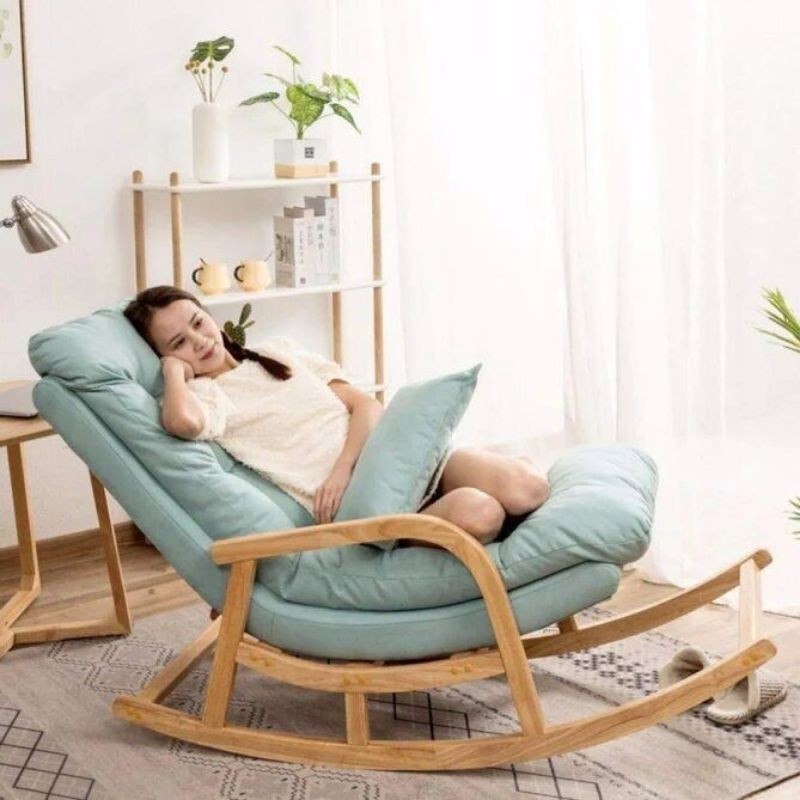 Kursi Sofa Goyang Minimalis Dengan Sandaran Kaki - Aefo Recliner Chair