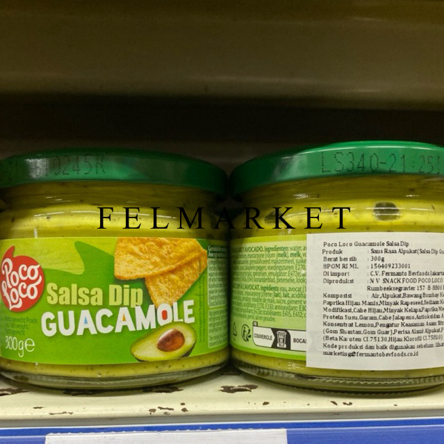 

Poco Loco Salsa Dip Guacamole Avocado / Saus Rasa Alpukat / 300 gr