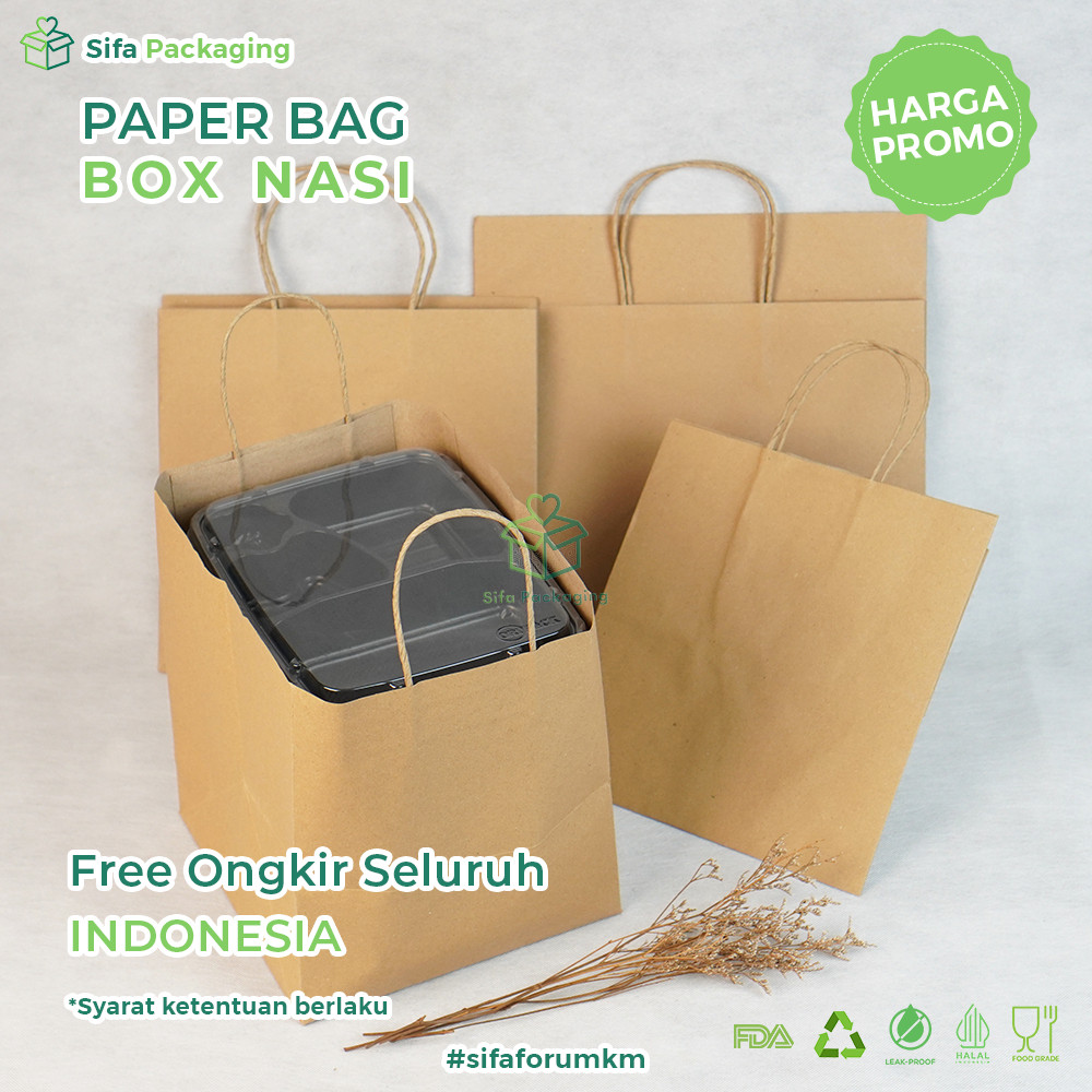 

Paper Bag Polos Coklat Kraft Goodie Bag Souvenir Kantong Kertas Cokelat Polos Tas Kertas Shopping Bag Ecer