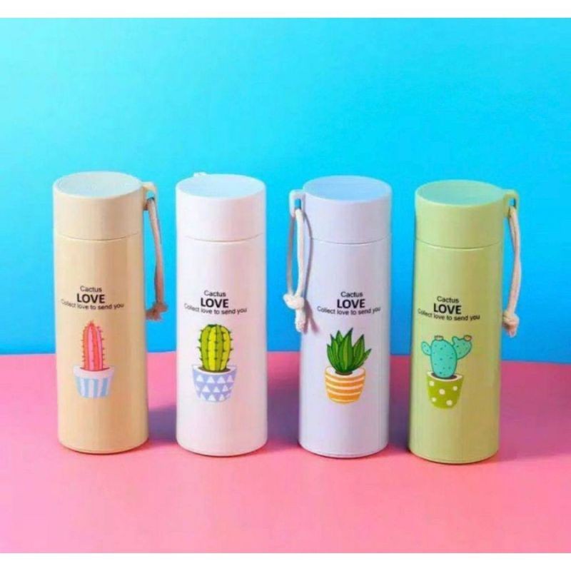 Terbaru (Tanpa Box) Botol Kaca Kaktus / Tumbler Kaktus / Tumbler Kaca Kaktus Premium