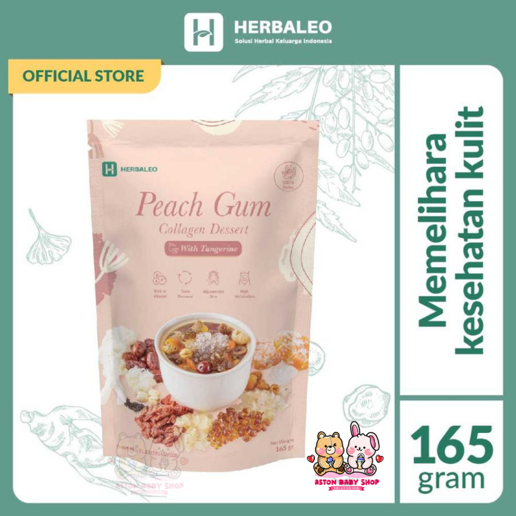 

Herbaleo Peach Gum Collagen Dessert With Tangerine 165gr Halal Kesehatan Kulit