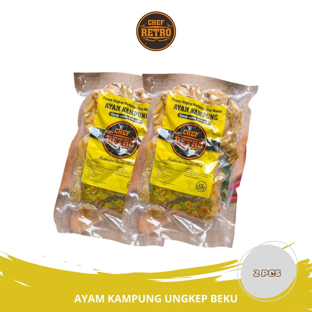 

CHEF RETRO - Ayam Kampung Ungkep Beku - 700gr (2 Pcs)