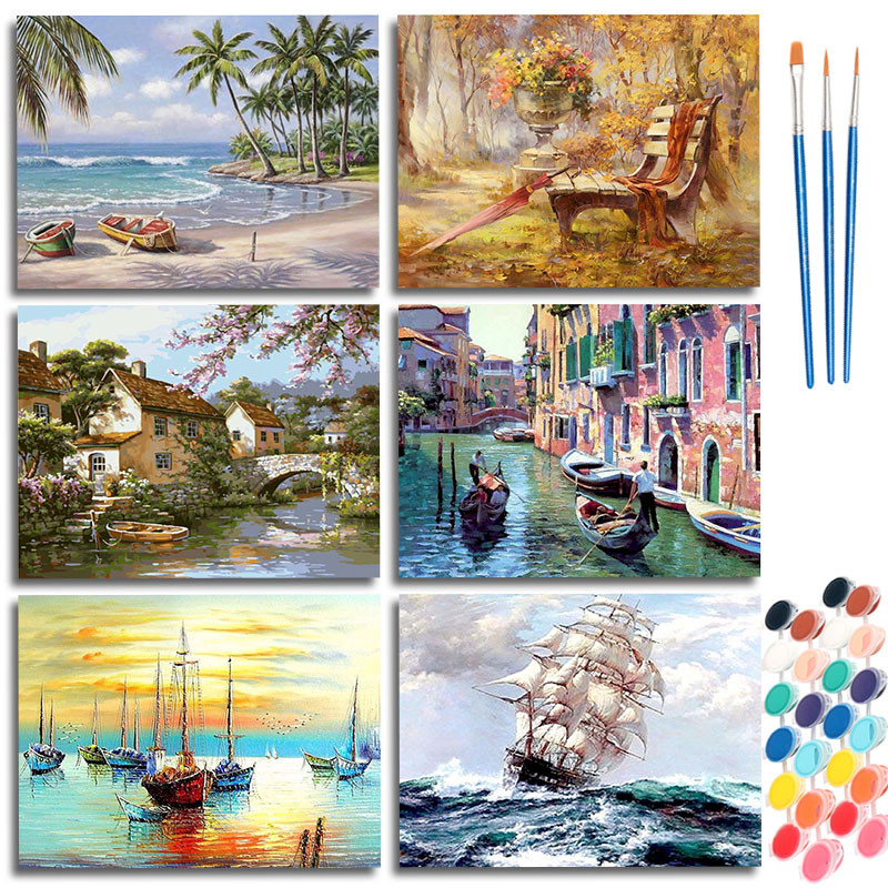 

CHENISTORY DIY Pictures By Number Animal Kits Painting By Numbers Hand Painted Picture Art Drawing On Canvas Gift Home Decor