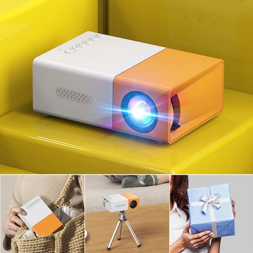 【NEW//】HDMI Mini Proyektor LED YG300/LCD Portable Projector Home/Proyektor hp mini YG300 LED