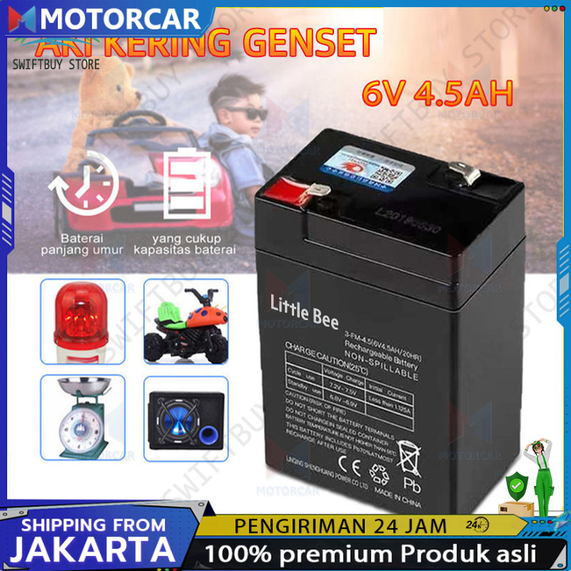 Aki kering 6v 4.5ah/ aki kering genset 6v 20ah/Aki Timbangan Digital VRLA SINUS 6V 4Ah 4.5Ah Aki Eme