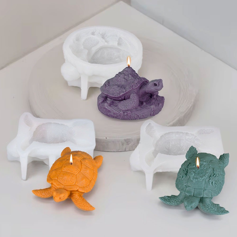

Sea Turtle Scent Candle Silicone Mold 3D Animal Plaster Resin Mold Ocean Series Reptile Making Tool DIY Handmade Lover Supplies