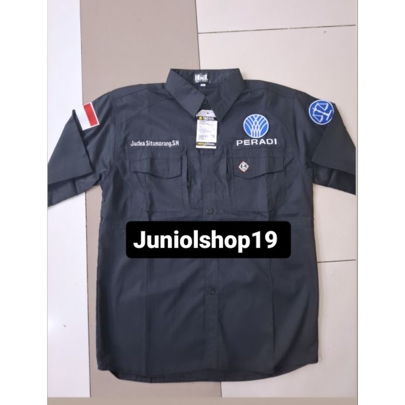 KEMEJA TACTICAL  PERADI/SERAGAM PERADI ADVOKAT /KEMEJA COSTUM BORDIR / KEMEJA PERADI