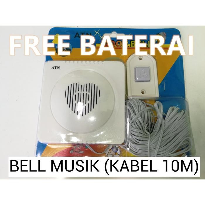 Promo Bel Pintu Rumah / Door Bell ATN / Bel Musik 12 Lagu Pakai Kabel terlaris