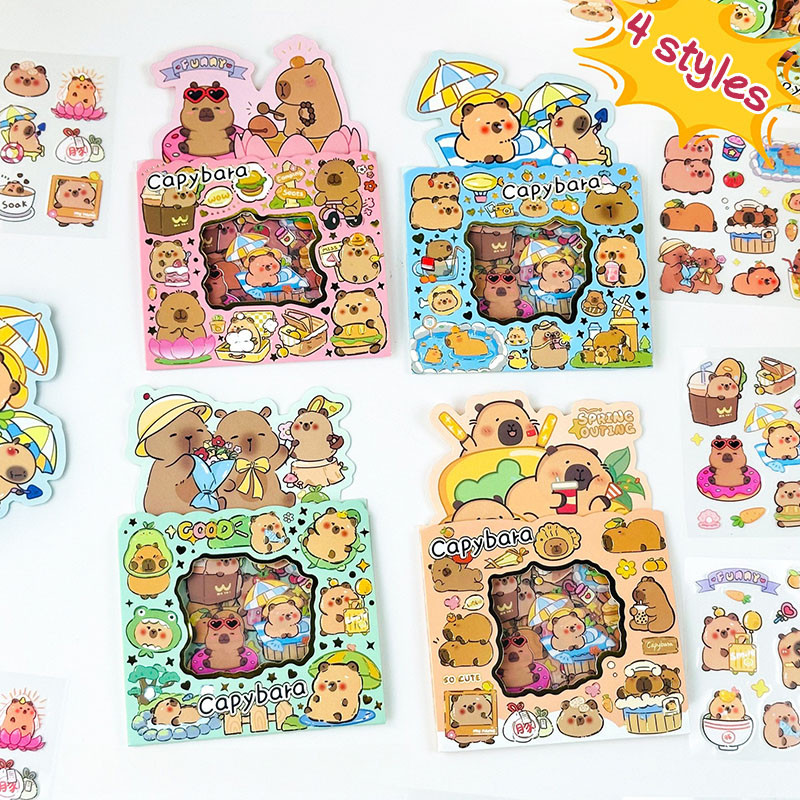 

Capibara Stickers Cute Capybara Stickers Kawaii Stick for Scrapbook Stationery Notebook Accessorie