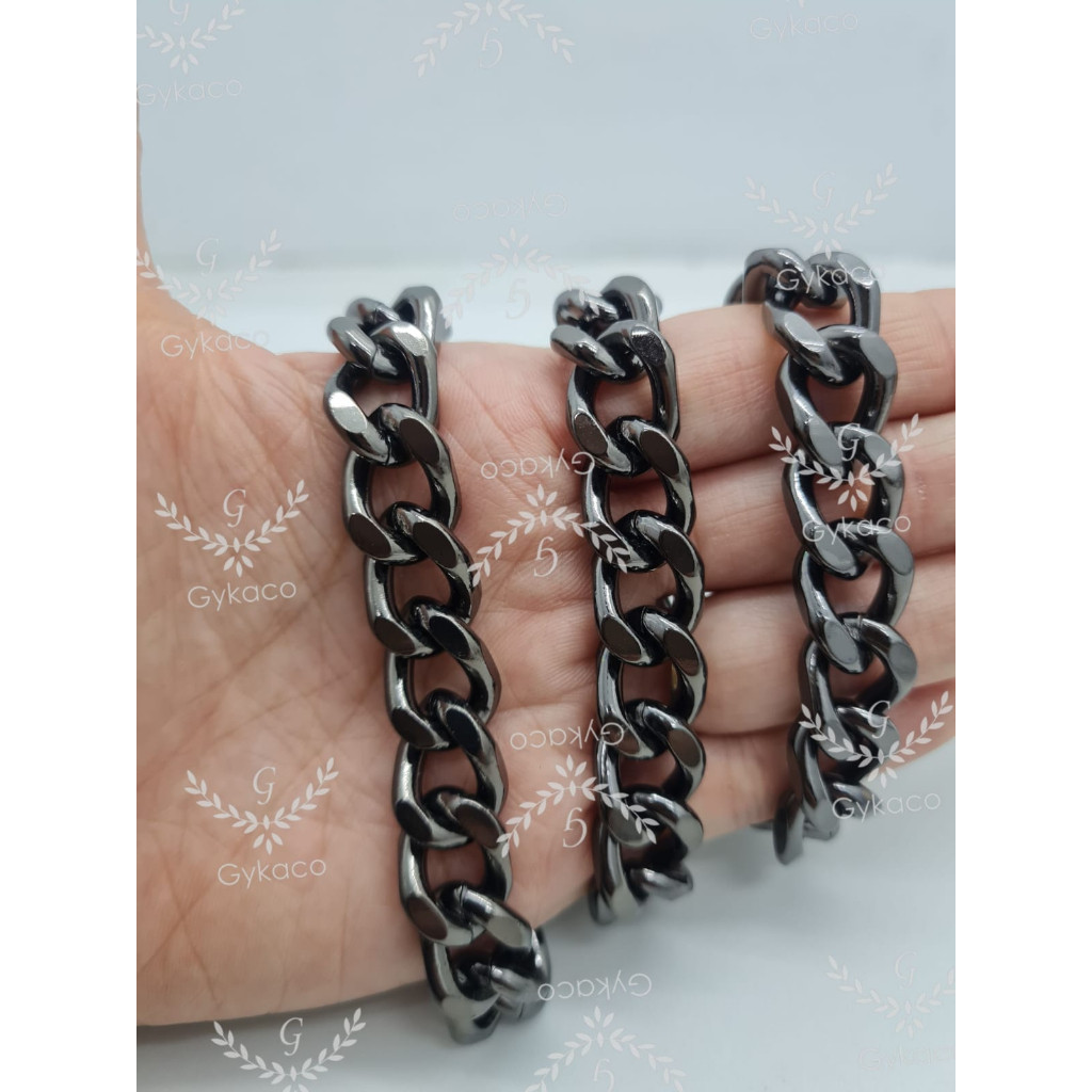 Asesoris Tas Rante Tas NEKEL HITAM - TEBAL PREMIUM R023 - Rante Aksesoris Tas & Dompet Fashion Wanit