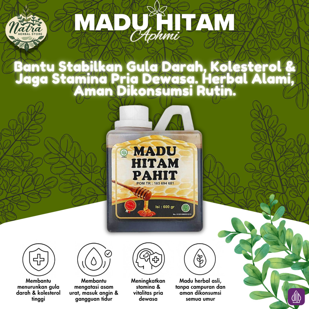

Madu Hitam Pahit APHMI 600gr - Herbal Premium Pria Dewasa - Turunkan Gula Darah & Kolesterol