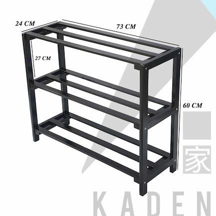 Rak Sepatu Kayu / Tempat Sepatu - Susun 3