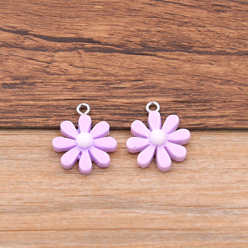 

10PCS 17X20mm 9 Colorful Daisy Flower Flatback Resin Cabochons Scrapbook Craft DIY Embellishments Decor Headwear Accessories