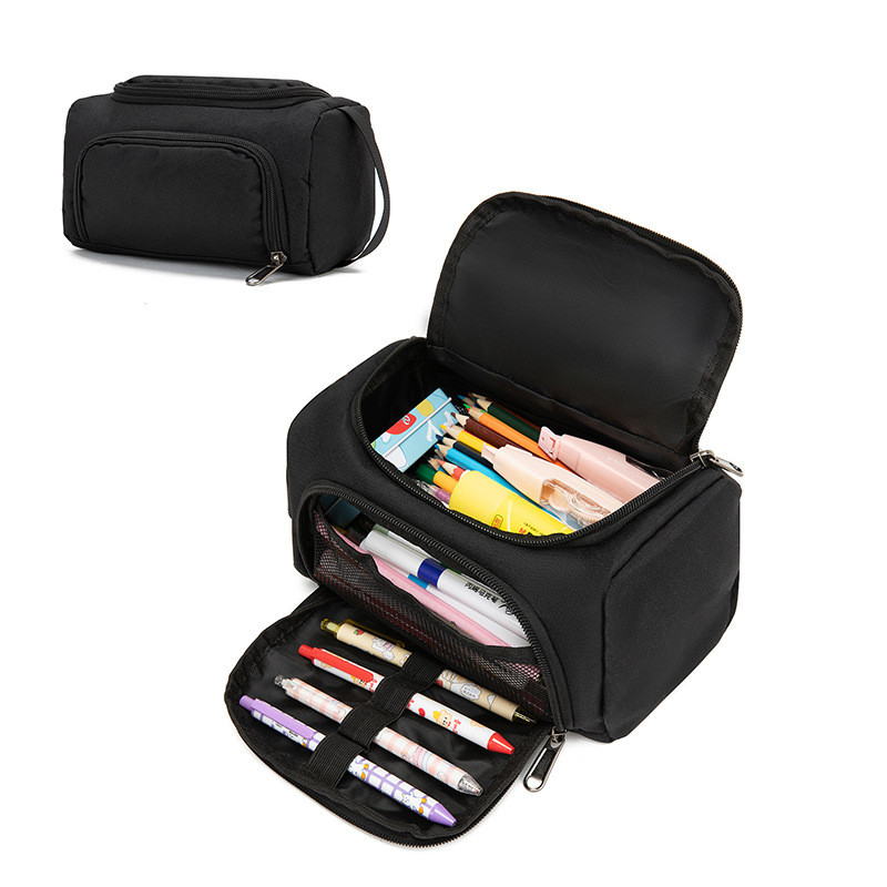 

Large Capacity Multi-Function Pencil Case Durable Spacious Organizer for School Supplies & Makeup Portable Design for Teens