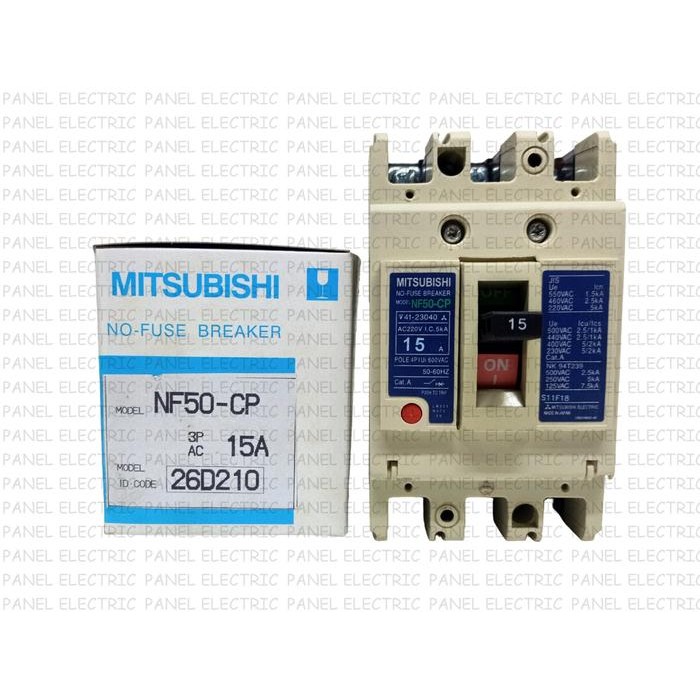 

NO FUSE BREAKER NFB MCCB 3P MITSUBISHI NF50-CP NF 50CP 10A/15A/20A/30A - 10A