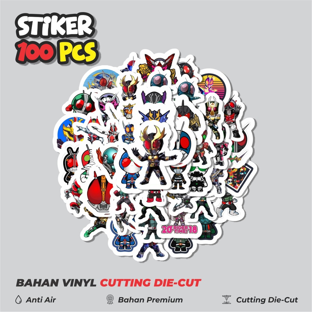 

Terbaru! 50 pcs Stiker Kartun Kamen Rider Dekorasi Lucu Kreatif untuk Notebook, Skateboard, HP