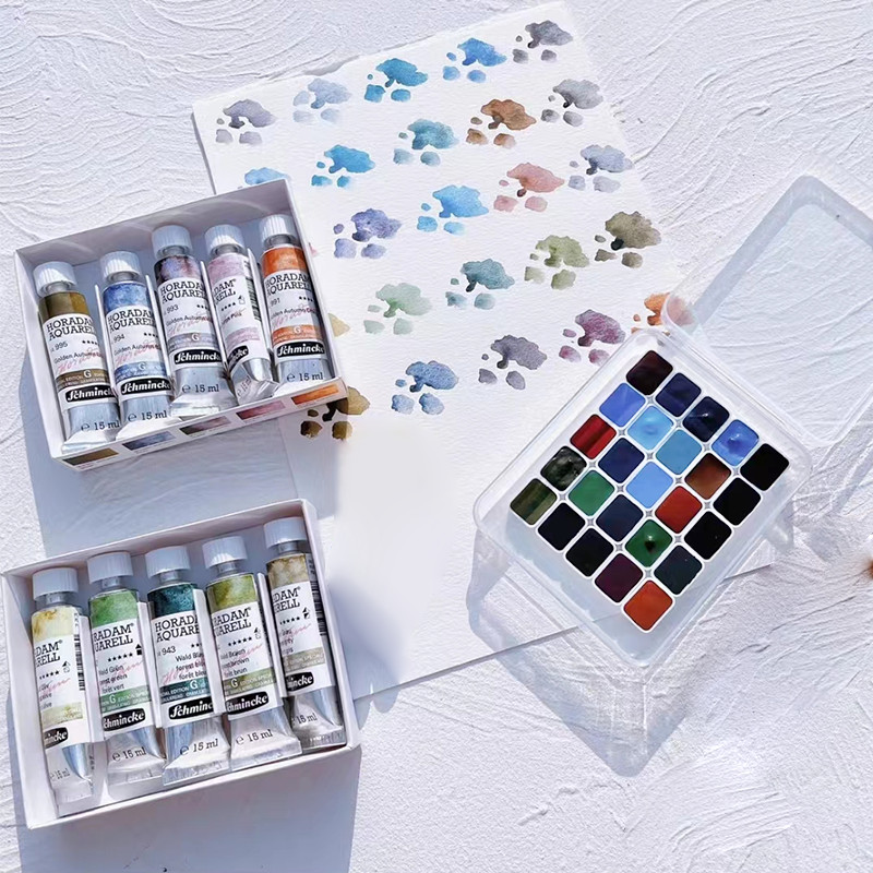

40 Colours Schmincke Master Grade Precipitation Watercolor Pigment Forest/Shire/Starry Series for Painters Artists Art Suplies