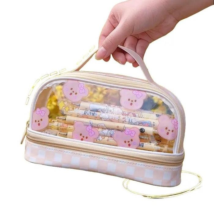 

NEW TREND~ KY254 GROSIRAN OMYGOOSE TEMPAT PENSIL WARNA TRANSPARAN PENCASE ANAK DCW 65 - BLUE