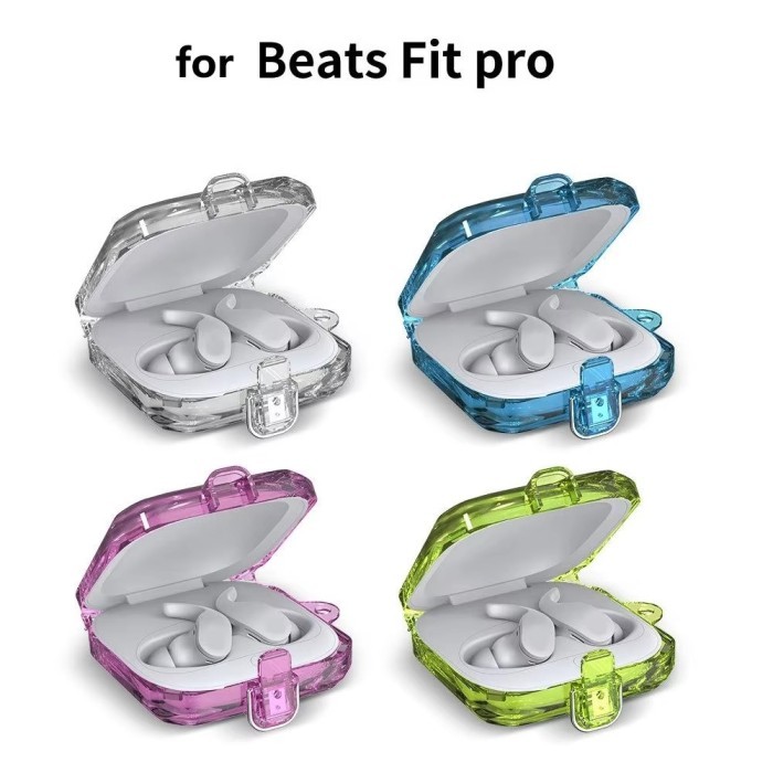 Casing Case BEATS FIT PRO Case TWS Wireless Cover Pouch Clear Transparan with Security Lock