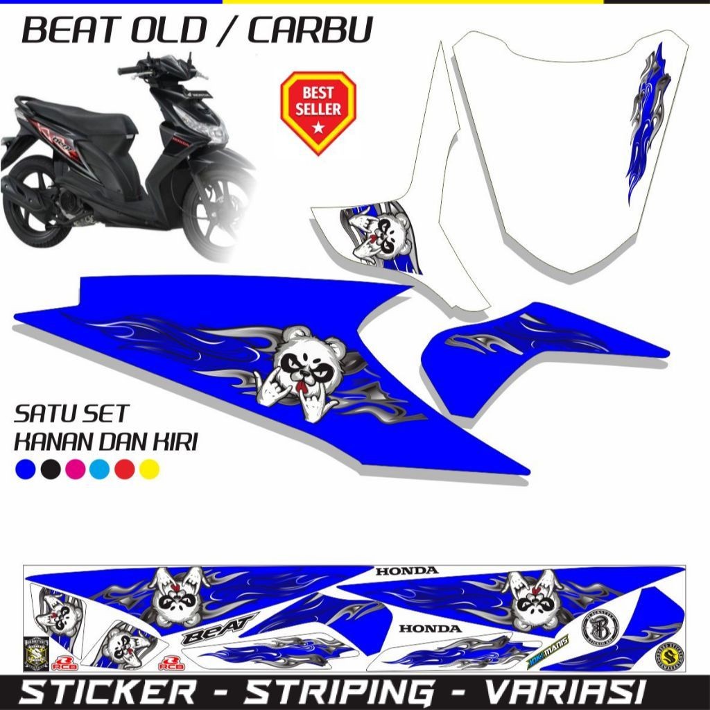 STIKER STRIPING BEAT LAMA KARBU VARIASI SIMPLE