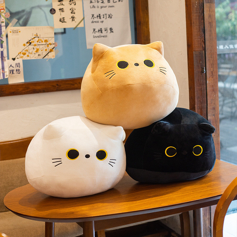 

30CM Black Cat Doll Pillow Plush Toy Girl Cute Cartoon Plush Stuffed Toys Living Room Sofa Cuddly Pillow Cushion Home Decoration