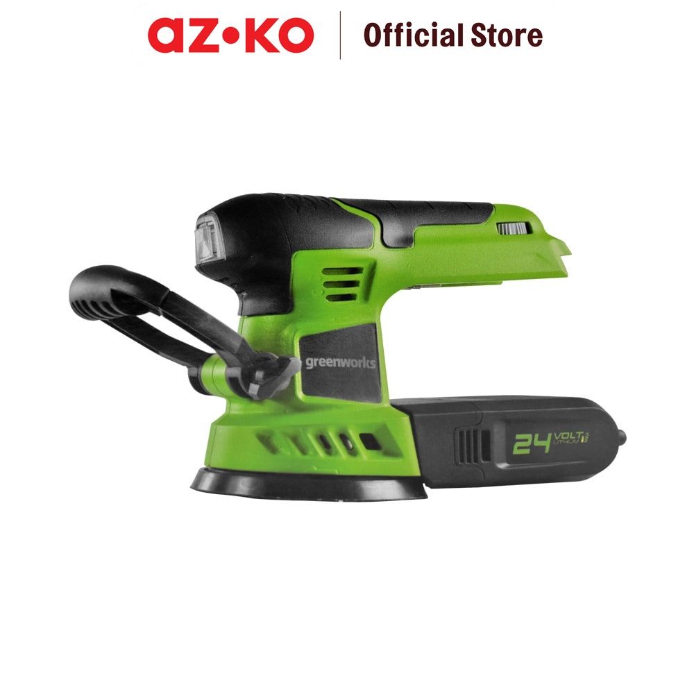 AZKO greenworks Mesin Amplas Kayu Orbital 12.5 cm 24v Disc Sander Alat Amplas Penghalus Kayu Mesin P