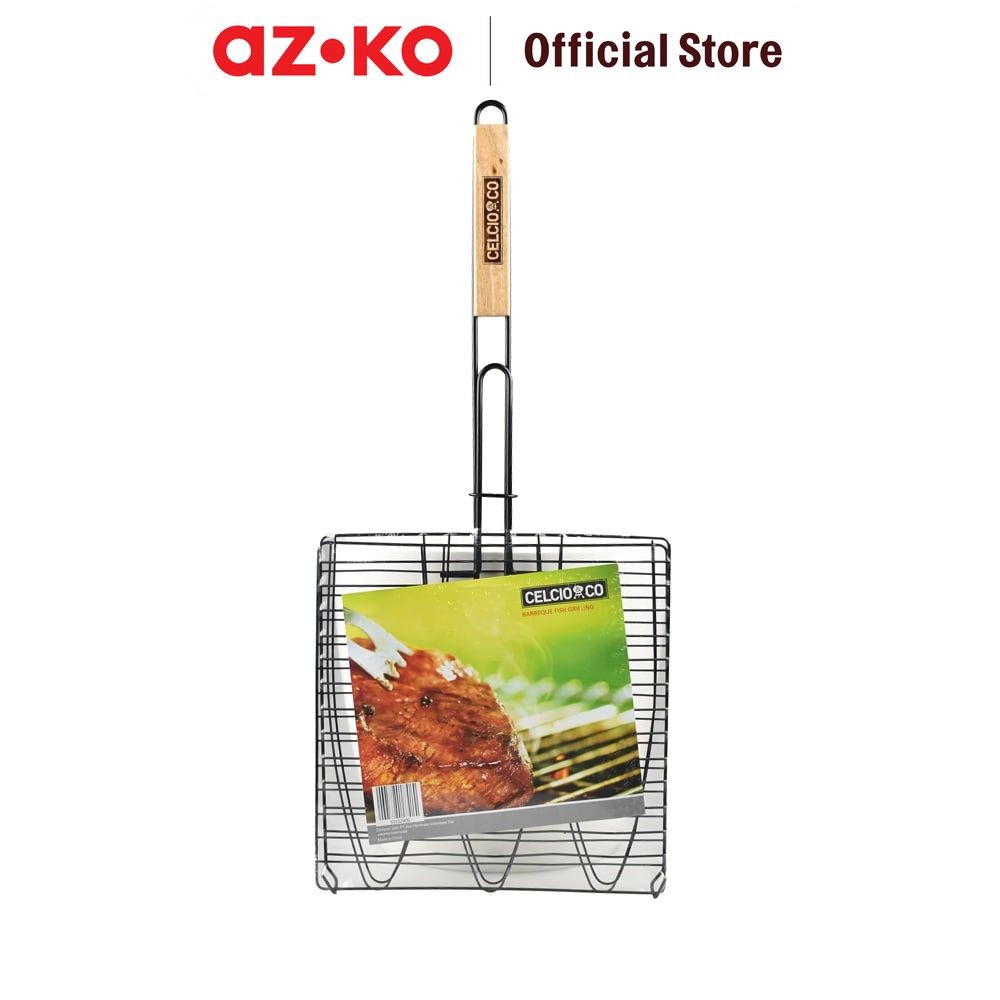AZKO Celcio & Co Alat Pemanggang Ikan Bbq 64.5X28X1.3 cm Bbq Tools Griller Perlengkapan Barbeque Ala