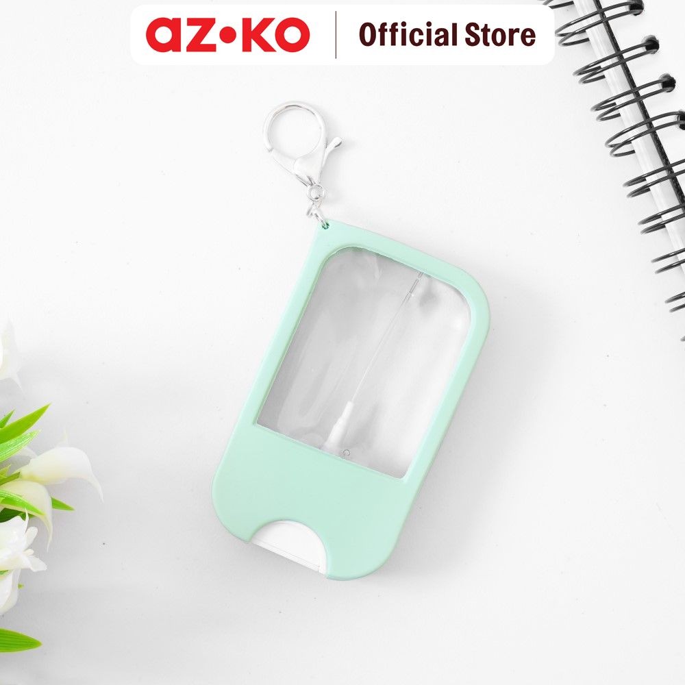 AZKO Ataru 40 ml Botol Spray Pocket Dengan Case - Hijau Sage Travel Bottle Wadah Hand Sanitizer Parf