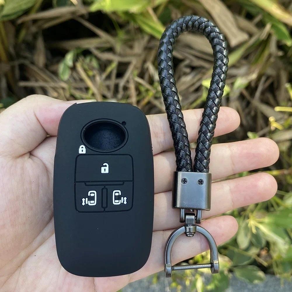 Silicone Car Key Cover Case Shell for Toyota RAIZE for Daihatsu Rocky 4  Buttons Key Cover Case Car 
