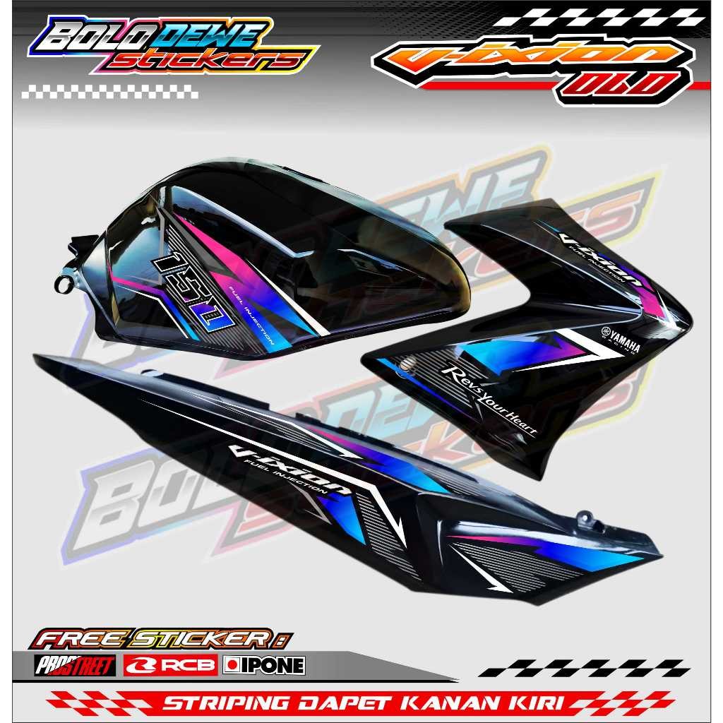 Striping Variasi Motor Yamaha Vixion Old / Sticker List Variasi Motor Vixion Lama