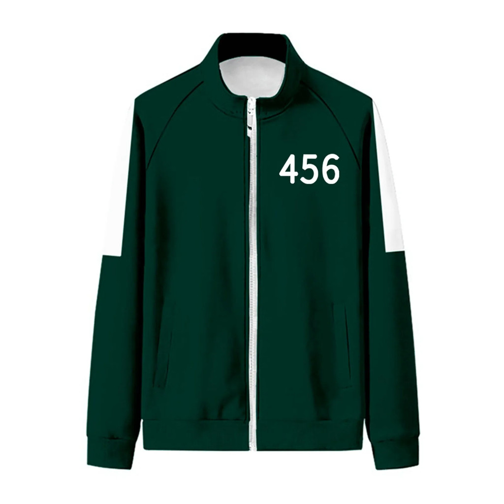Baju Hoodie Turtleneck Jacket Anak Cewek Cowok Unisex SQUID GAME LOGO Costume Korean Style Untuk Usi