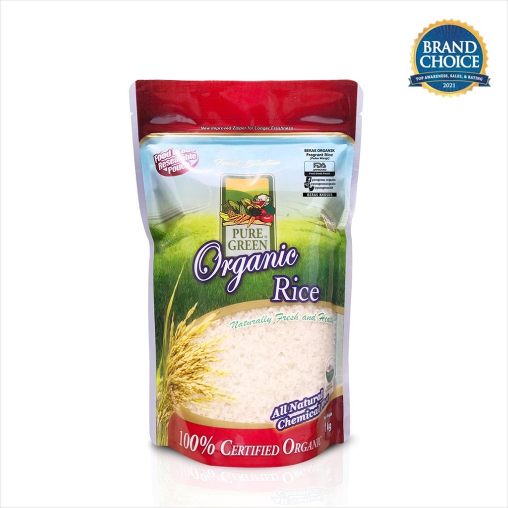 

PureGreen Organic Rice Beras Organik Pulen Wangi 1 kg