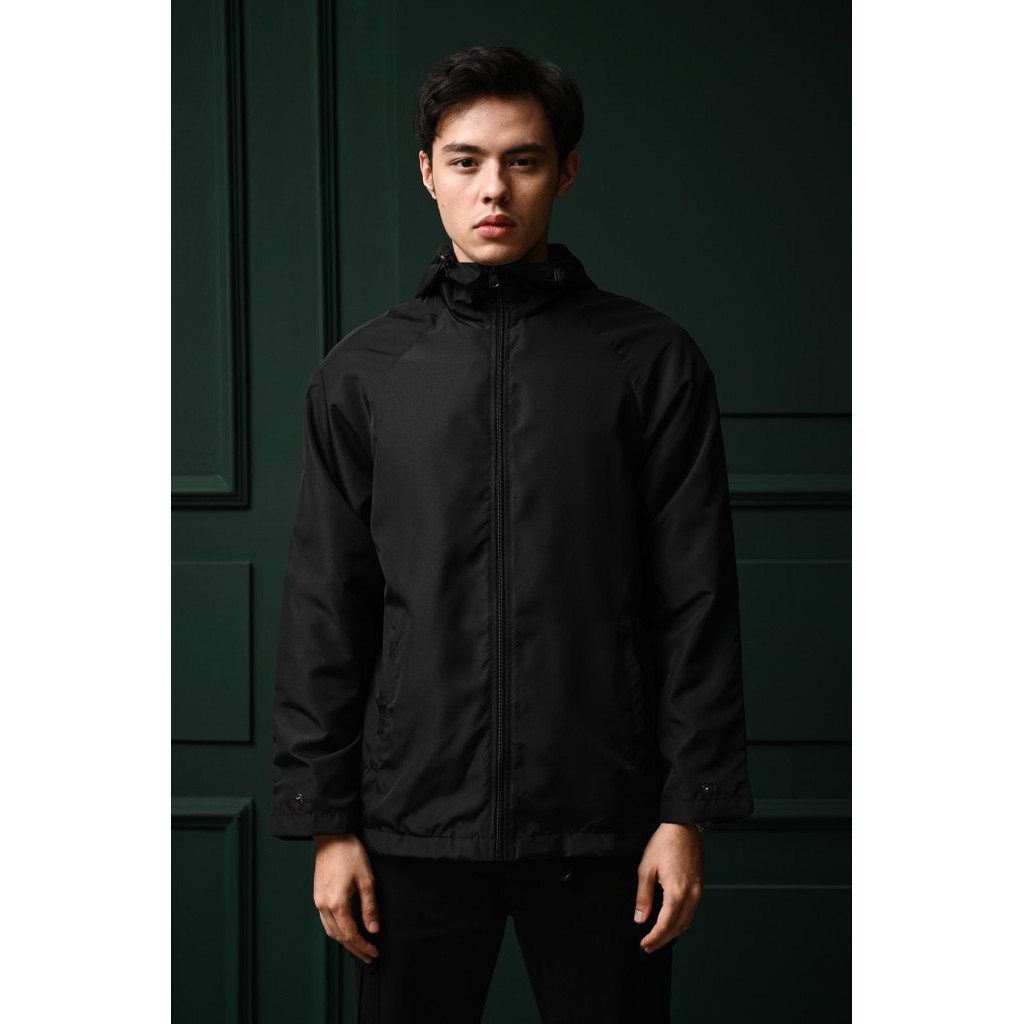SALE -JAKET PREPP STUDIO WINDBREAKER JACKET BLACK - S