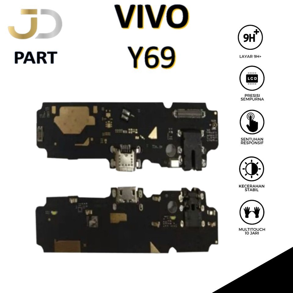 FLEXIBEL PAPAN CAS VIVO Y69 + CONNECTOR CHARGER + MIC ORI