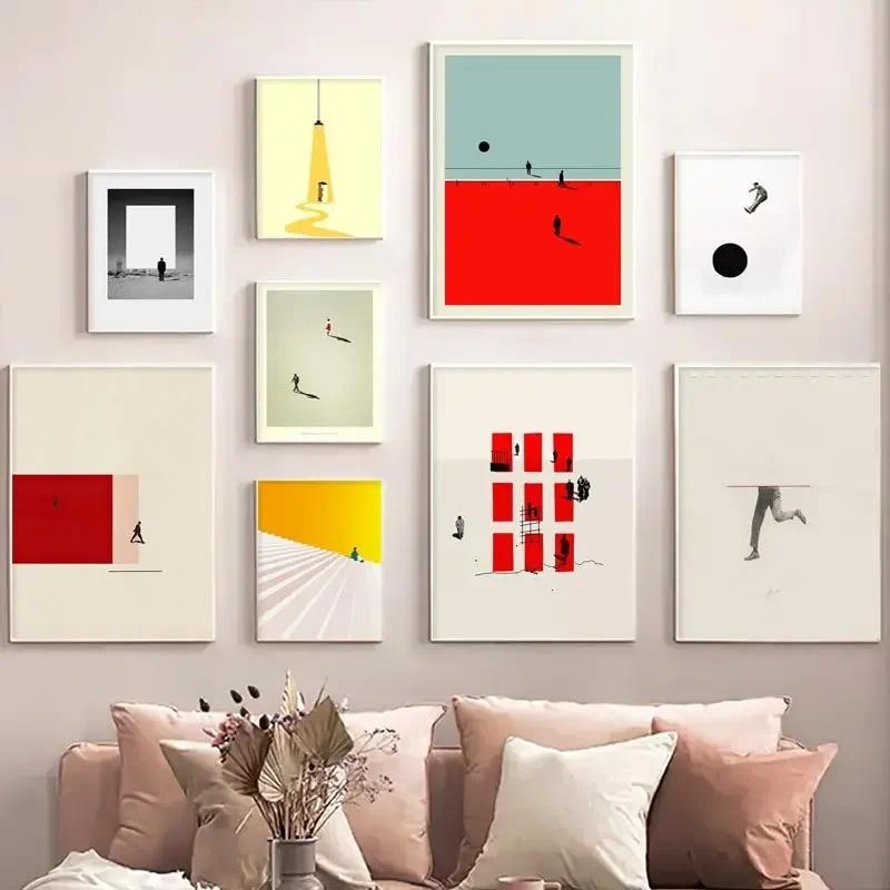 

Abstract Character Wall Art Canvas Painting Humorous Posture Posters And Prints Modern Living Room And Home Decor Color Pictures