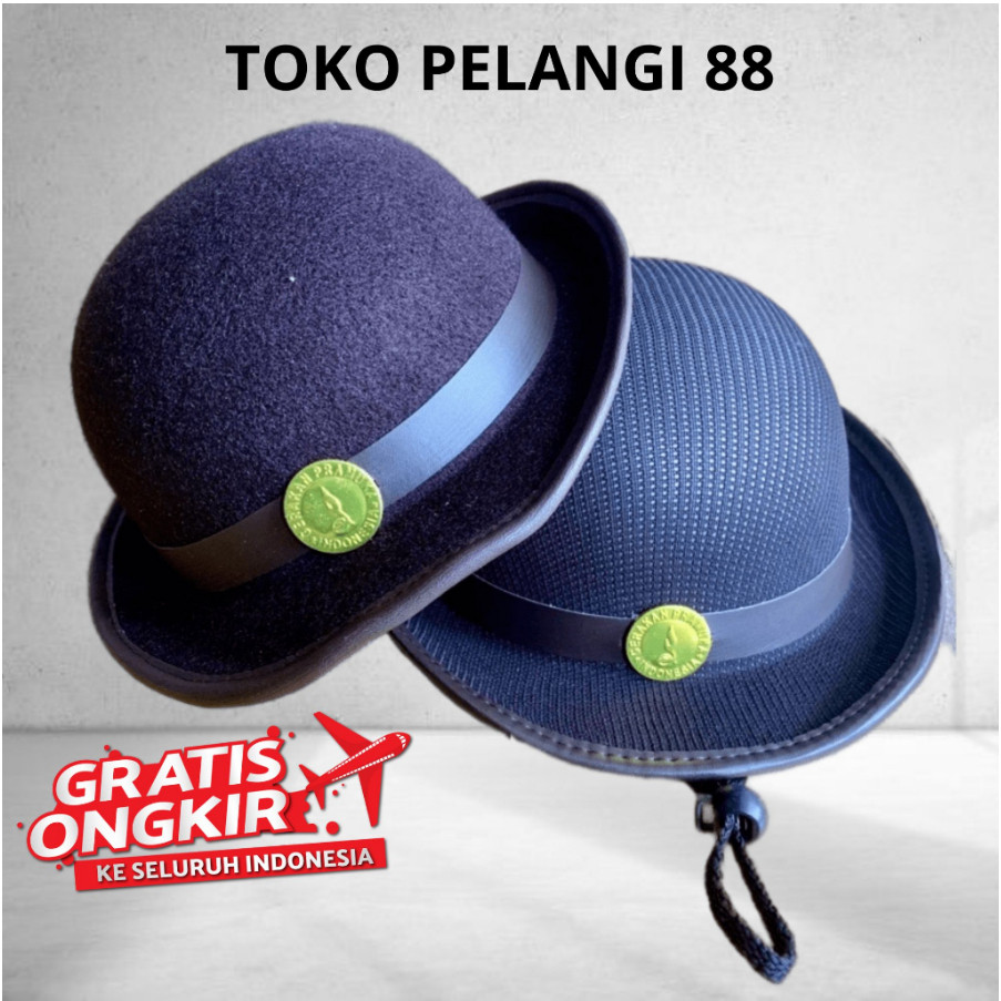 Topi Pramuka Boni Laken & Rajut Topi Boni Pramuka Putri Penggalang Penegak/pramukaaxe