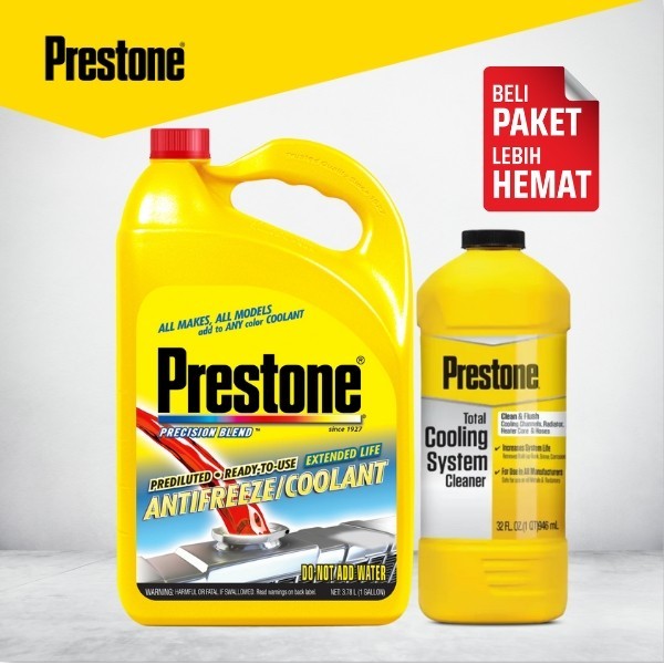 Prestone - [BUNDLE] Radiator Ready To Use (33%) Coolant  Pnk 3.78L + Radiator Total Cooling System C
