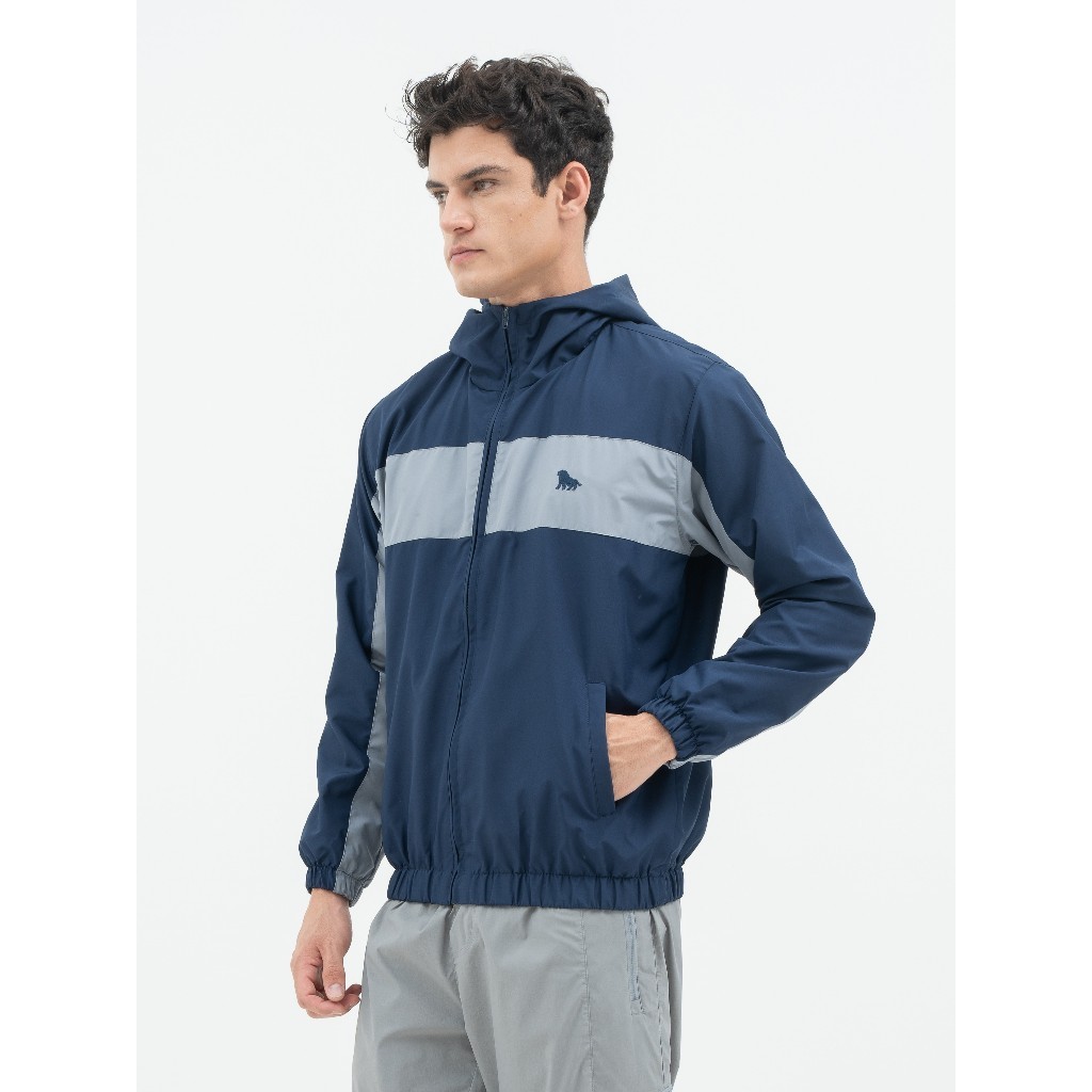 DELIRIUM Jaket Windbreaker Herren Athletics Hoodie - Navy Grey Marl ORIGINAL