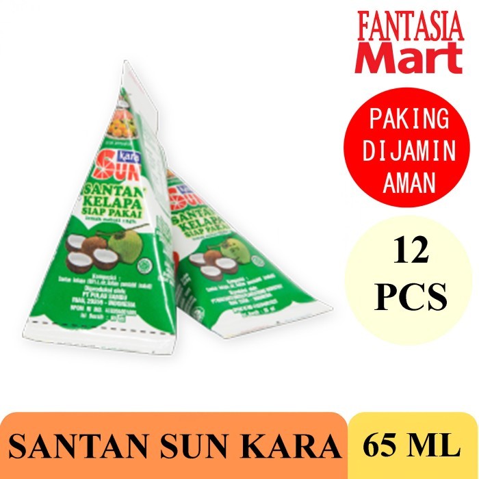 

SUN KARA SANTAN 65 ml PACK ISI 12 PCS FUN CORNER DENGAN PAKING AMAN