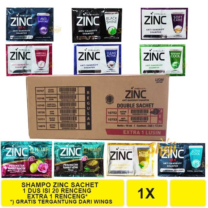 

SHAMPO ZINC SACHET 1 DUS ISI 20 + 1 LUSIN