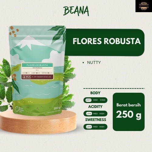 

Flores Manggarai Robusta Coffee Roasted Beans | Biji Kopi Bubuk 250gr - Beana Roastery Semarang