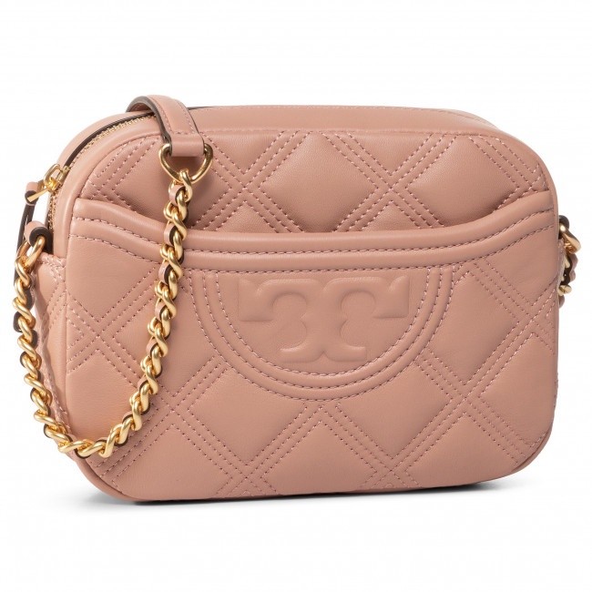 Tory Burch Soft Fleming Camera Bag in Pink Moon