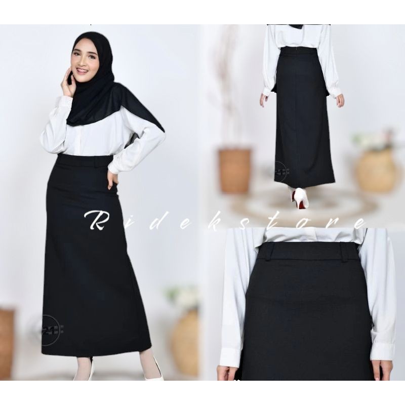 [WOW DISKON] Rok Hitam/ Rok Guru/ Rok kerja khusus Hitam size lengkap